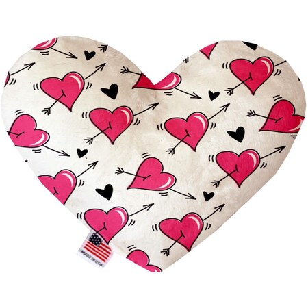 Mirage Pet Products Hearts & Arrows Stuffing Free 8 in. Heart Dog Toy 1367-SFTYHT8